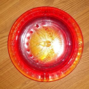 Large glass eagle ashtray